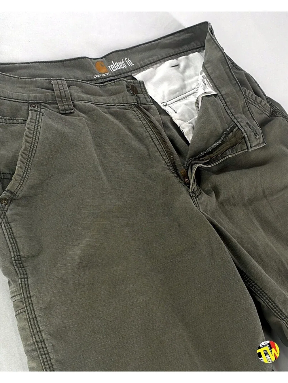 Carhartt Relaxed Fit Work Shorts Faded Black Canvas Utility